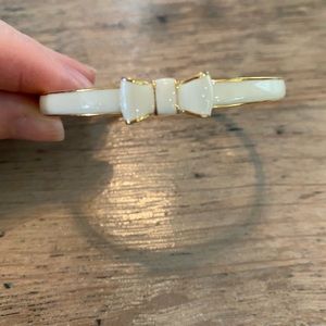 Kate spade white and gold bow bracelet!